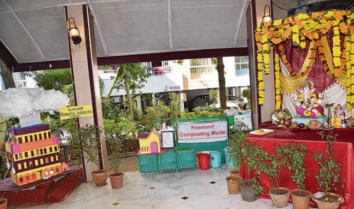 Ganesh Chaturthi celebration at residential society